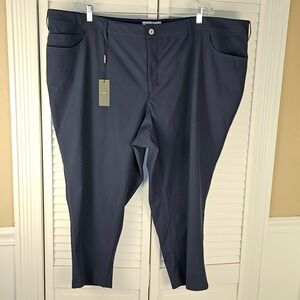 NWT Sene Womens Navy Performance Capri Pants 52‎ 4X 5X
